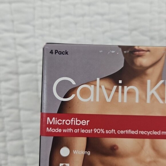 4 Pk Calvin Klein Microfiber Boxer Brief Men's Medium 32-34 Classic Fit NEW NIB - Picture 7 of 16